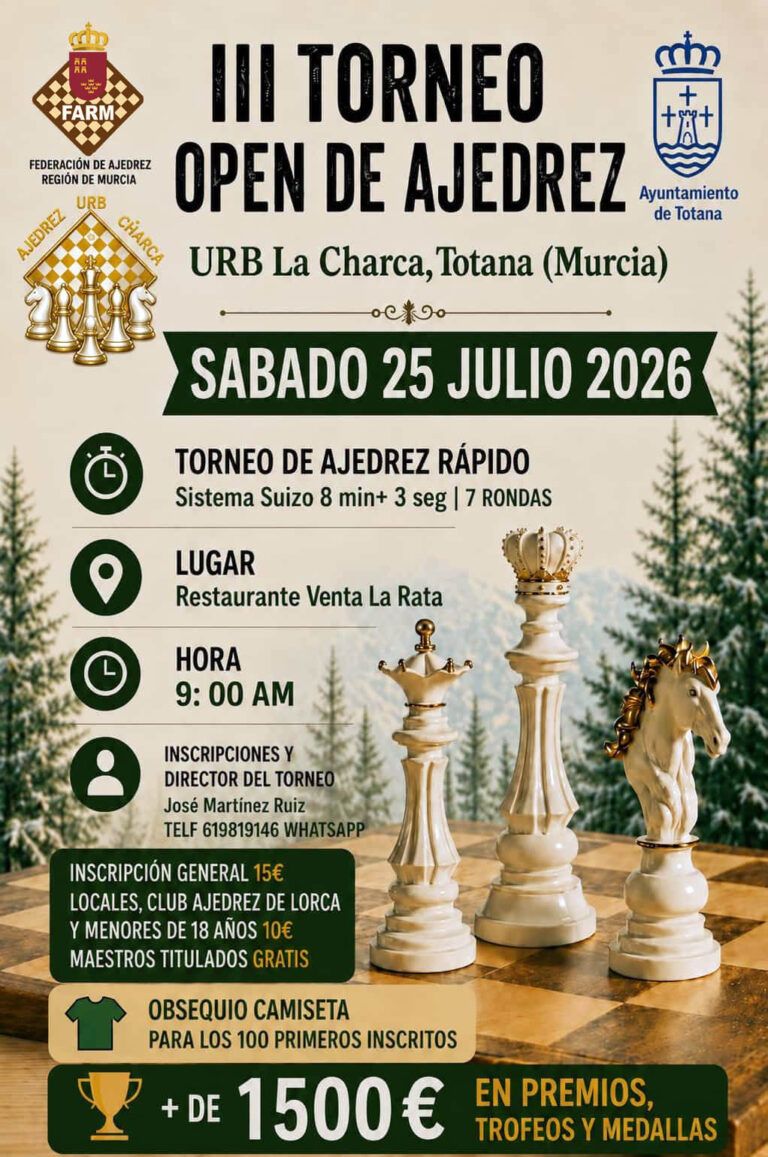 III Torneo de Ajedrez URB. La Charca de Totana