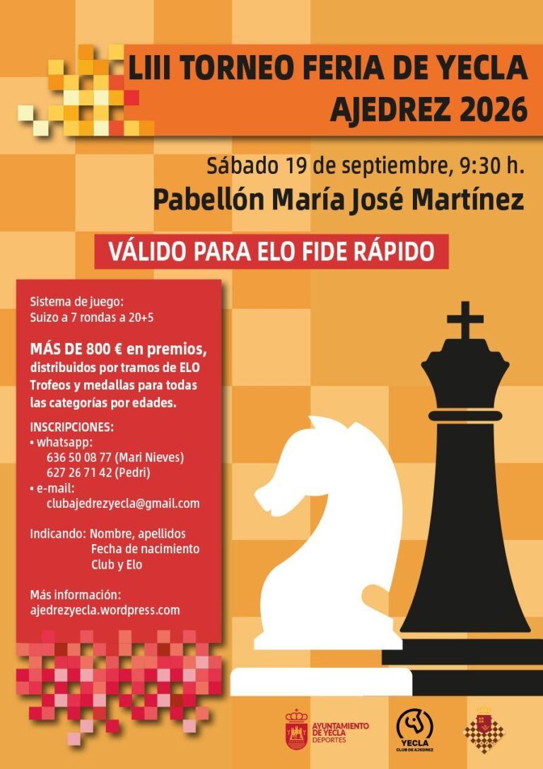 LIII Torneo de Ajedrez Feria de Yecla 2026
