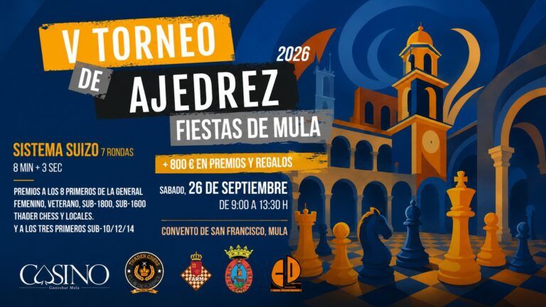 V Torneo de Ajedrez Fiestas de Mula 2026